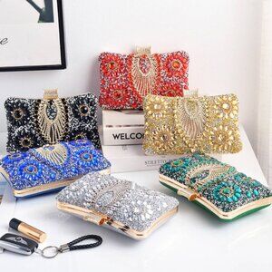 WOMEN DINNER CHAIN ONE-SHOULER DIAMOND BAG
